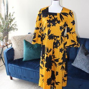 Golden Floral Dress